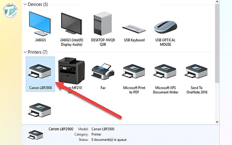 Cách sử dụng máy in Canon LBP 2900 bước 3 chia sẻ máy in trên mạng nội bộ.